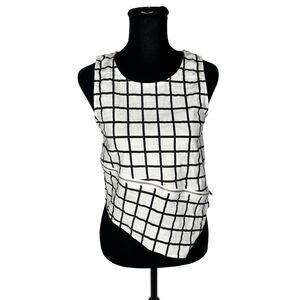 Maeve Anthropologie Asymmetrical Checkered Blouse - Women’s XS Petite